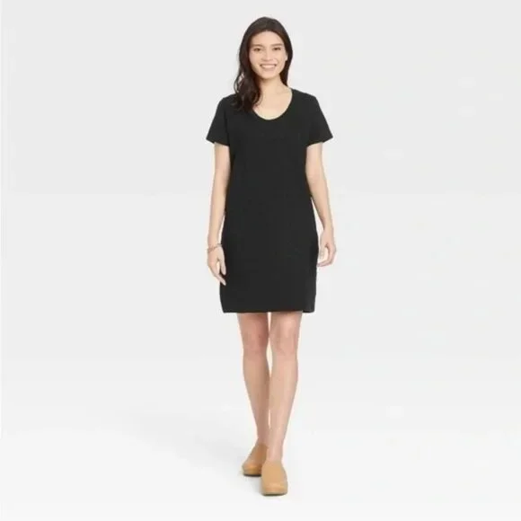 Universal Thread | Dresses | Universal Thread Womens Short Sleeve Knit Dress  Black 2x | Poshmark